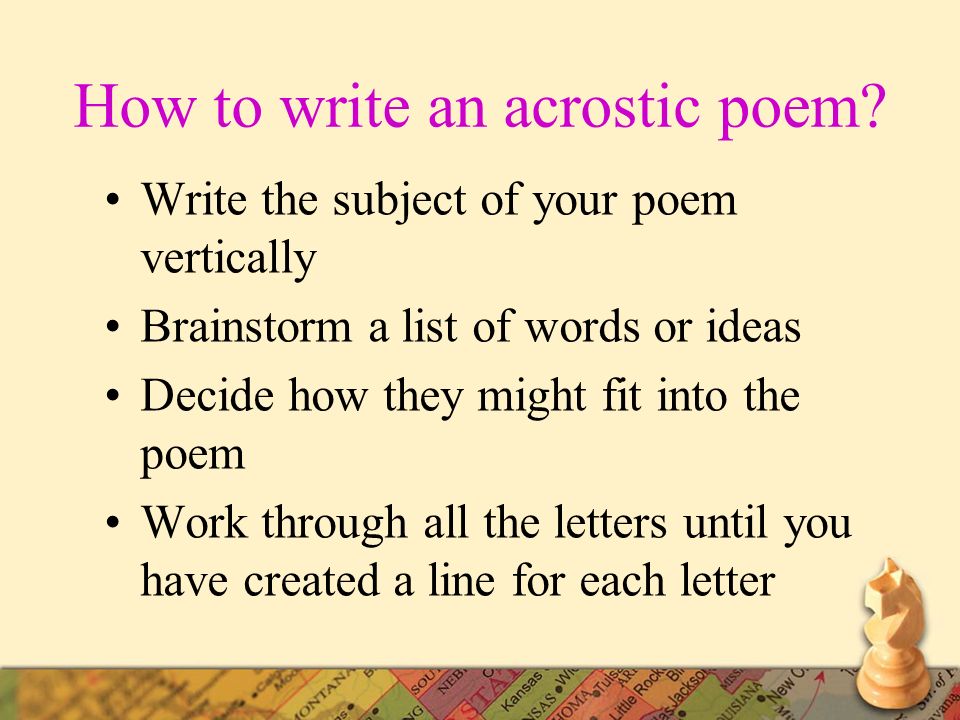 how to write an alphabet poem